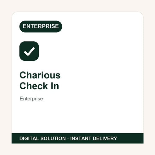 Charious Check In — Enterprise